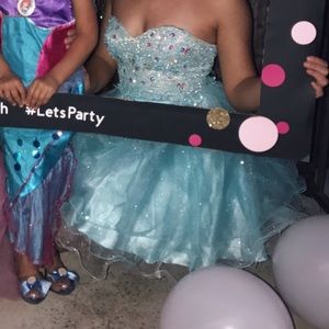 Light blue homecoming dress